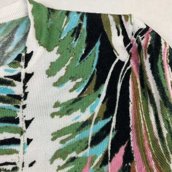 Cable & Gauge Womens Button Cardigan Colorful Print Stretch Knit Sweater S Small - Picture 9 of 12